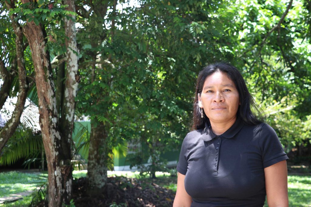 Betty Rubio, monitora indígena y representante de la Federación de Comunidades Nativas del Medio Napo Curaray y Arabela, en Loreto