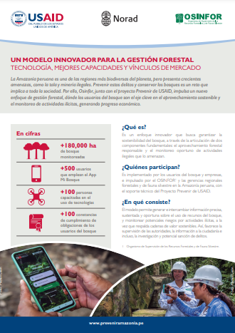 Hoja informativa – Un modelo innovador para la gestión forestal