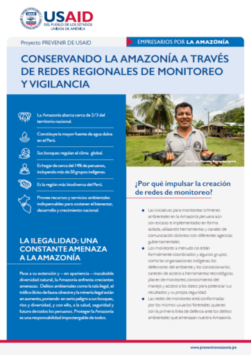 Conservando la Amazonía a través de redes regionales de monitoreo y vigilancia