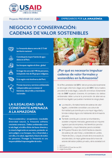 Negocio y conservación: cadenas de valor sostenibles