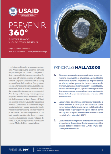 Prevenir 360º: El sector privado y los delitos ambientales
